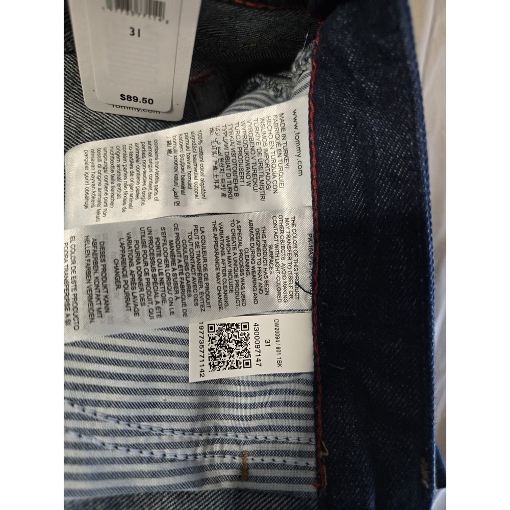 Tommy Hilfiger Womens High Rise‎ Denim Shorts Dark Wash Button Fly NWT 31 - Picture 6 of 10